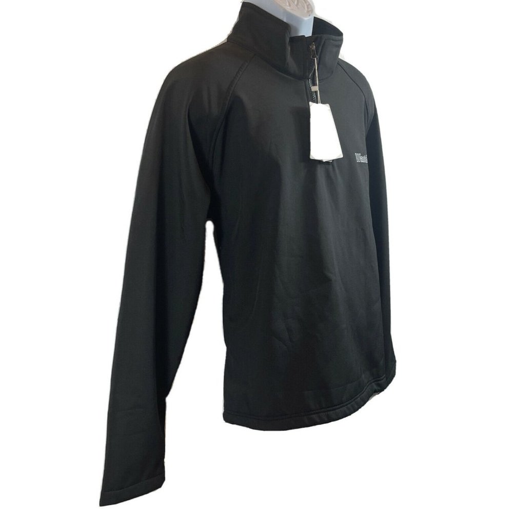 NWT Wantdo Men's Waterproof Mountain Sweatshirt Windproof Black, 1/4 Zip Large L